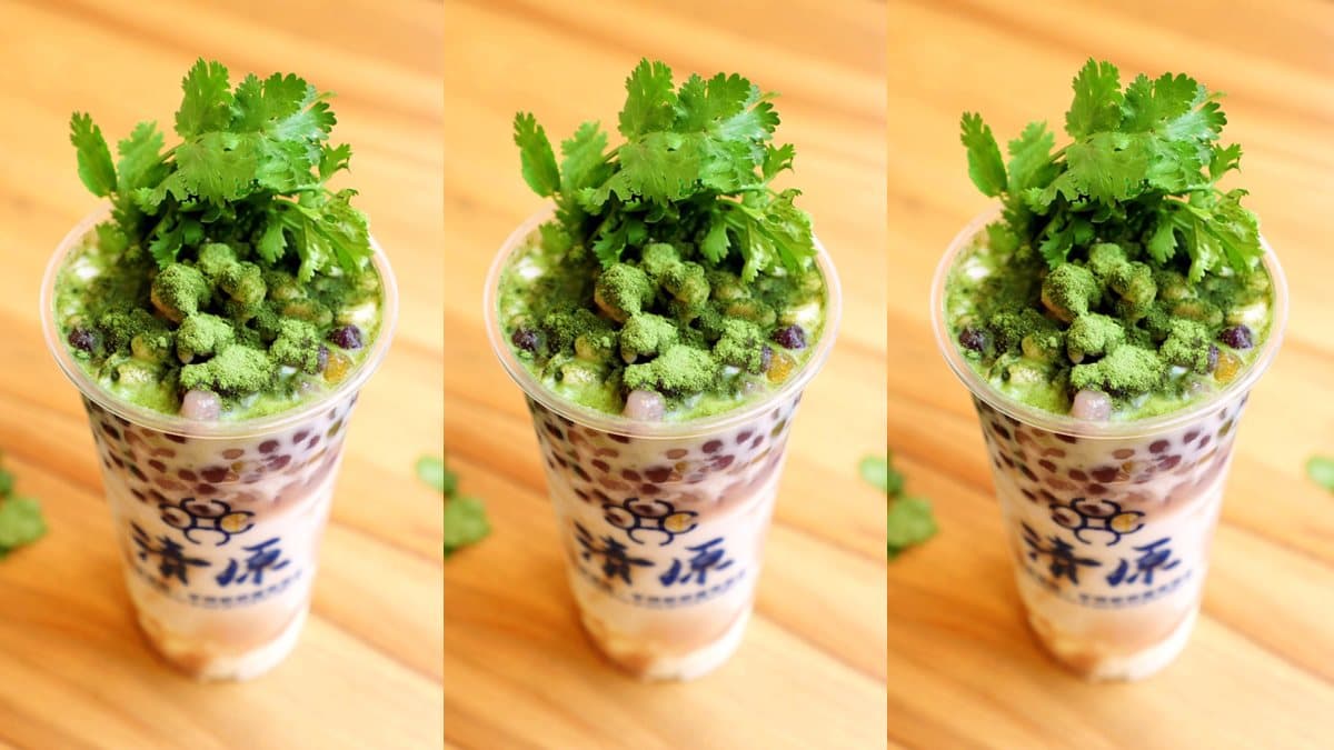 「香菜春捲冰淇淋」飲料喝嗎?清原芋圓新「香芋鮮奶波波」,香菜+芋泥超狂口味 「香菜春捲冰淇淋」飲料喝嗎?清原芋圓新「香芋鮮奶波波」,香菜+芋泥超狂口味