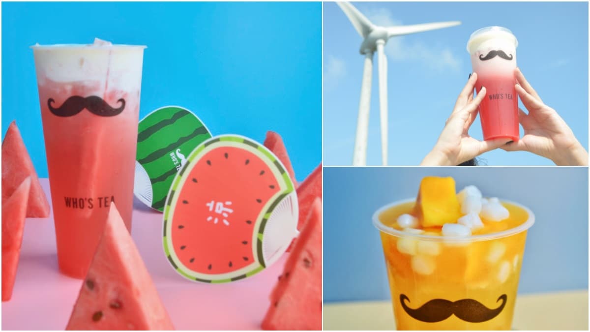 滿滿西瓜果肉+罪惡奶蓋!台中超夯手搖「鬍子茶」夏日3限定飲品,台北也喝得到