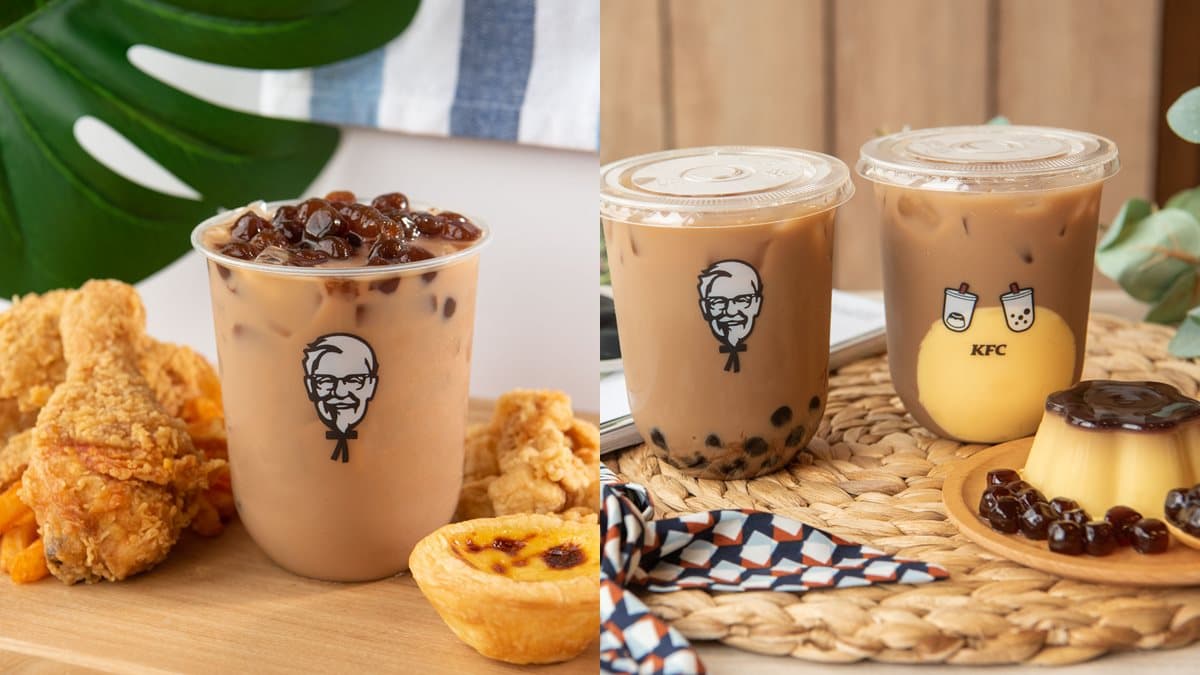 炸雞配珍奶再加碼!肯德基2款台味飲料推「整顆布丁奶茶」與「珍珠奶茶」