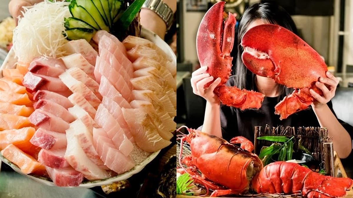 海鮮控暴動!超狂「生魚片臉盆」每片5元,加碼巨型龍蝦、蛤蜊摩天輪這裡吃