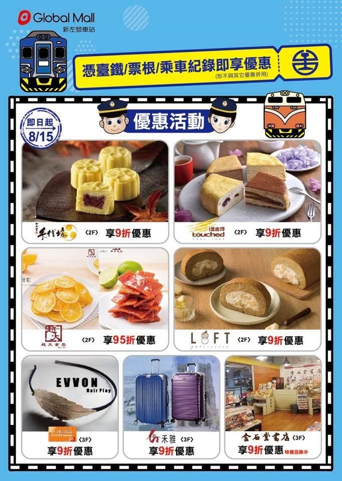 火車族用起來!持「台鐵票」享7大車站、百家商場振興優惠,微風、環球、CITYLINK都可用 火車族用起來!持「台鐵票」享7大車站、百家商場振興優惠,微風、環球、CITYLINK都可用