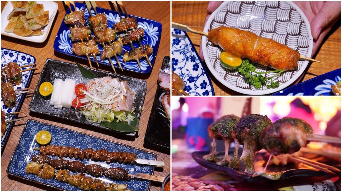 台中消夜聚會首選!夜貓子最愛4家串燒居酒屋,必吃爆汁雞肉捲、五花肉包麻糬