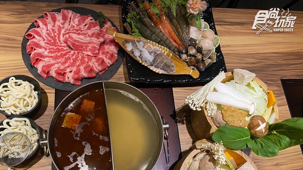 超浮誇!清境民宿晚餐享澎派海陸痛風鍋,升等4人餐還有活龍蝦