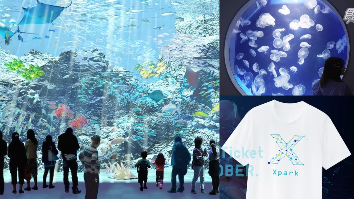 穿UNIQLO免費逛Xpark拍網美照!台灣獨創「T恤入場券」掃QRCode一秒爽玩水族館