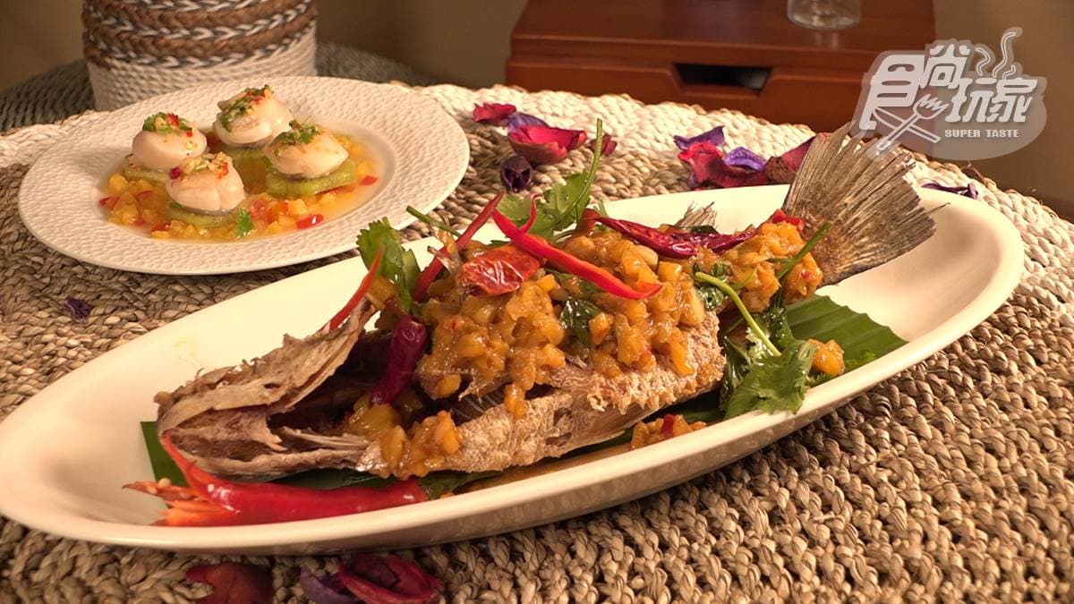 宛如海島度假!高雄「帳篷餐廳」吃泰式料理,炸魚沙拉、酸辣干貝都必點