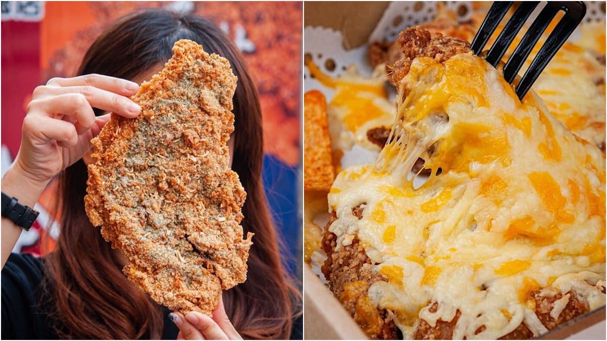 比臉大雞排加了「科學麵」好酥脆!台南雞排超乎想像,還有肉鬆海苔、焗烤起司口味