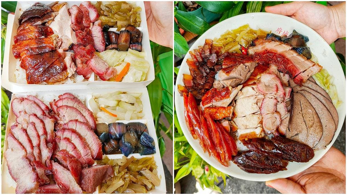 肉控必收!桃園超浮誇限量燒臘飯1份有8種主菜,脆皮燒肉、炭香雙腿讓你吃到怕