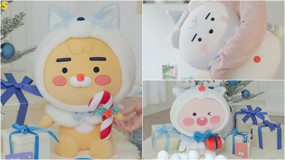 萊恩、桃子都變雪白版超Q!KAKAO FRIENDS耶誕限定玩偶,加碼滿額送限定明信片