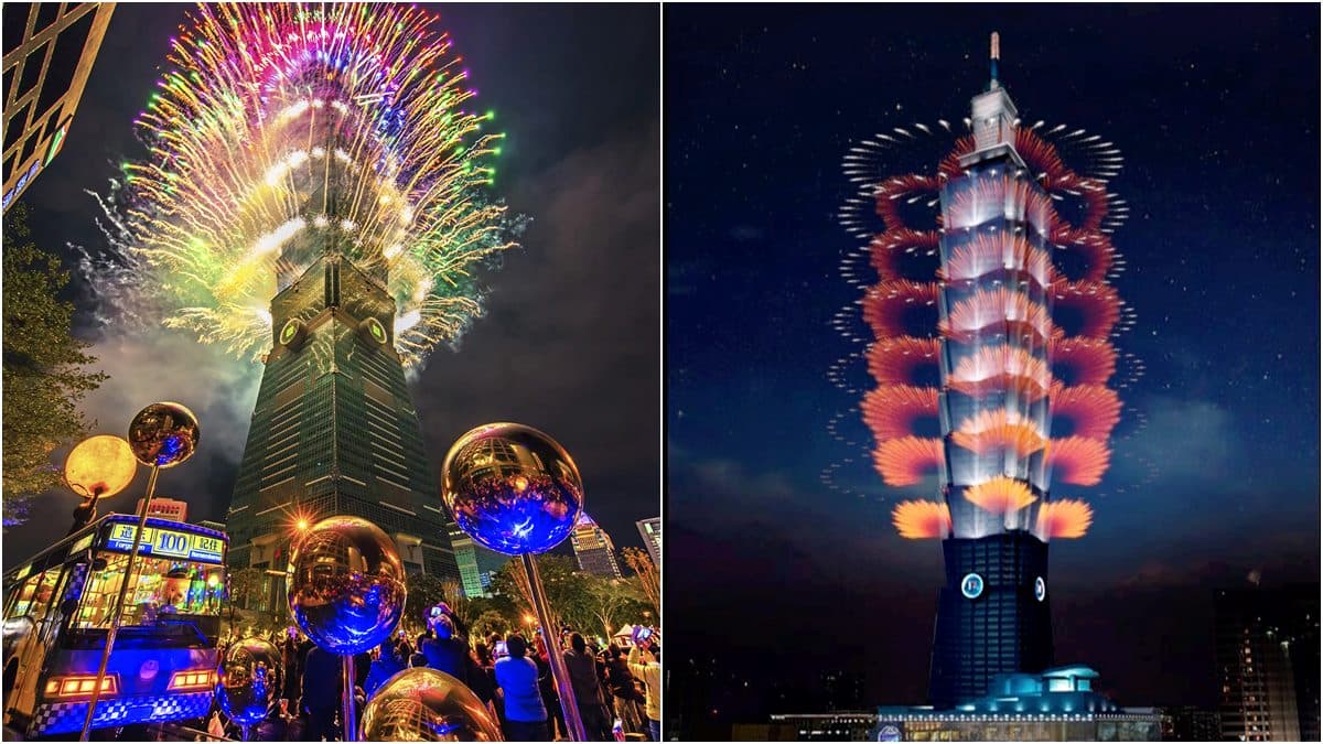 台北101跨年煙火曝光!首度打造「360度立體特效輪狀煙火」,施發長達300秒