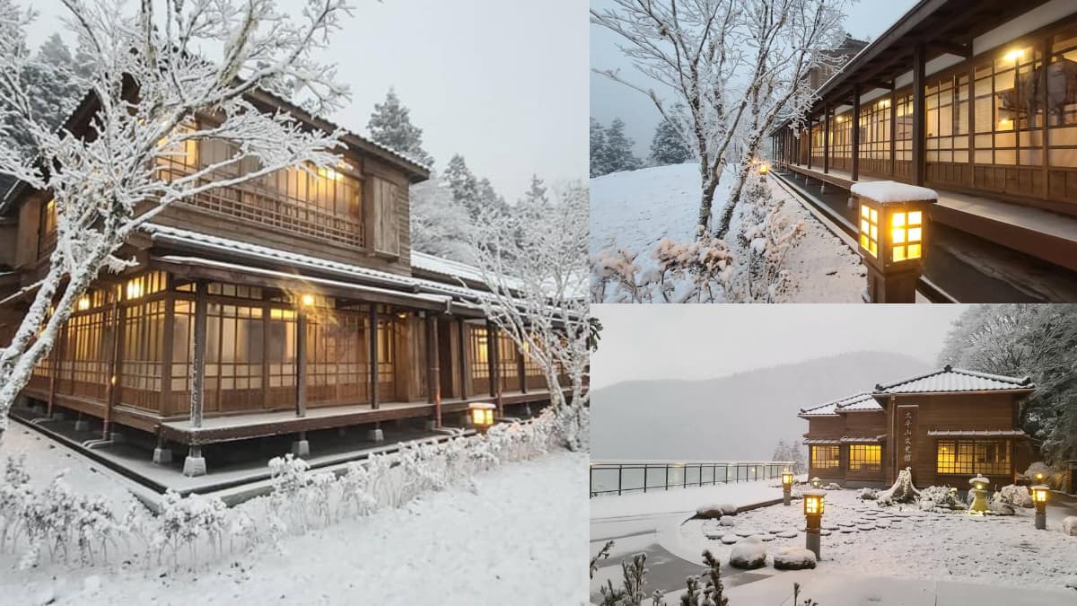 一秒飛日本!太平山文史館白雪皚皚美呆,這周有望再度降雪