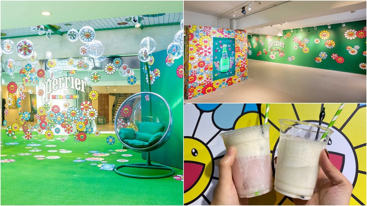 限時2天拍萌照!村上隆與氣泡水聯手打造百坪「花花世界」,打卡再免費請喝飲料