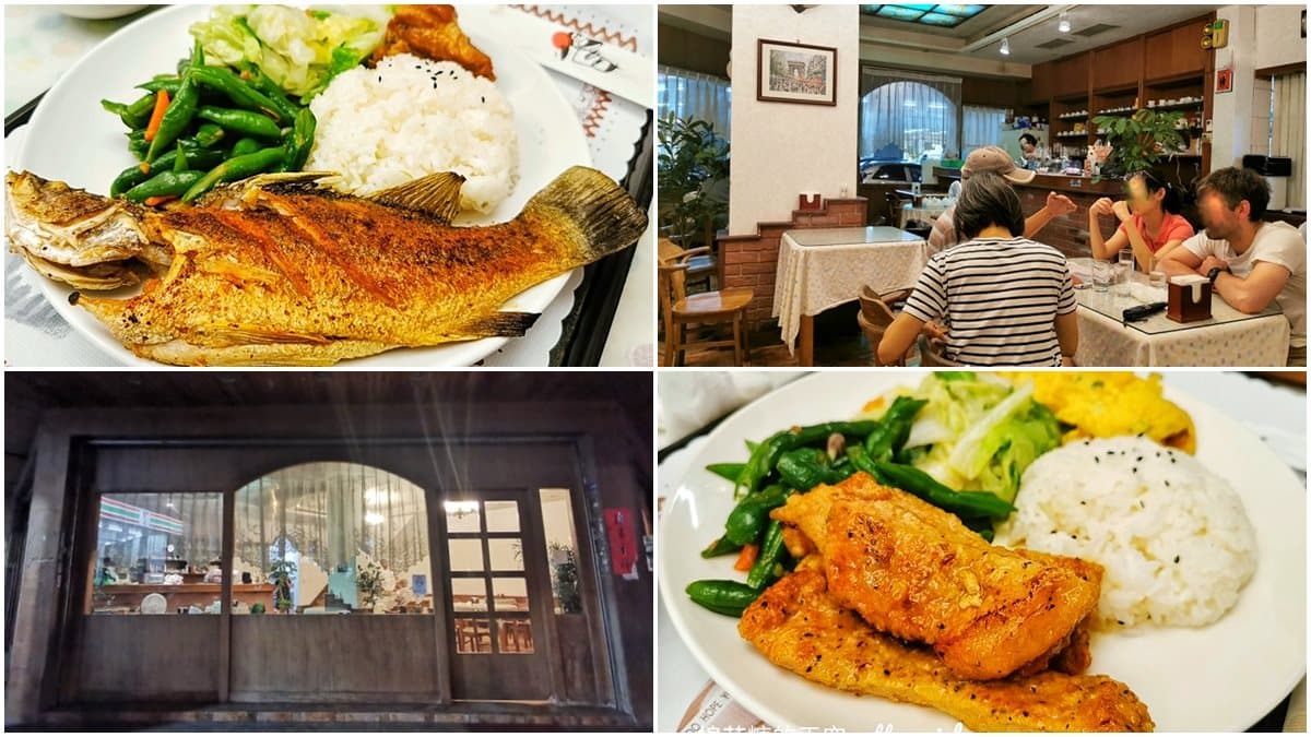 在地人才知!台中神祕老字號簡餐必點香煎鱸魚、半煎炸排骨,還附甜點、飲料