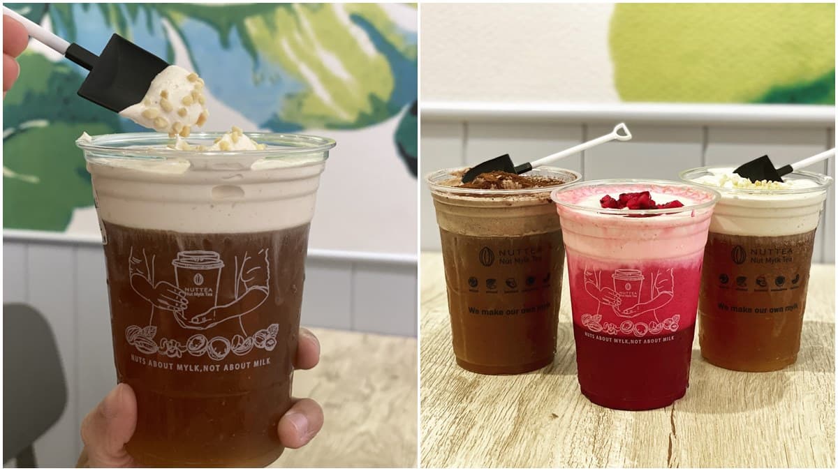 用鏟子喝手搖!伯爵巧克力堅果奶吃得到顆粒,再打卡繽紛火龍果