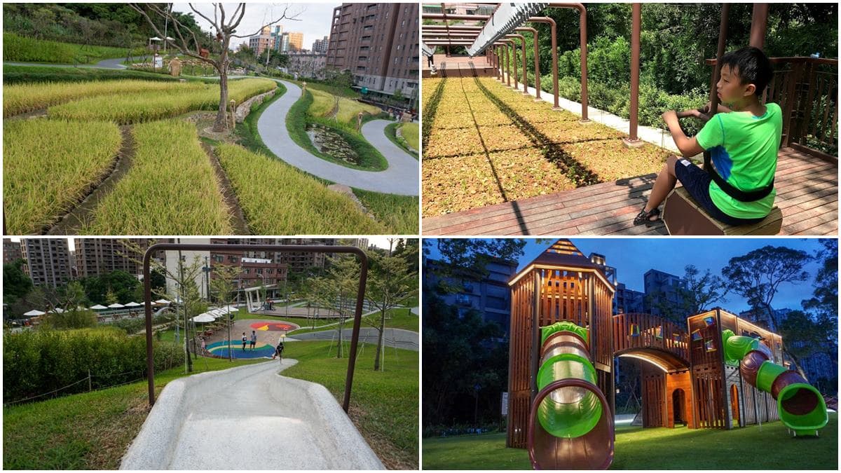 爸媽快收!桃園梯田公園全齡遊戲設施大朋友也能玩,先衝超刺激松鼠嬉戲溜索