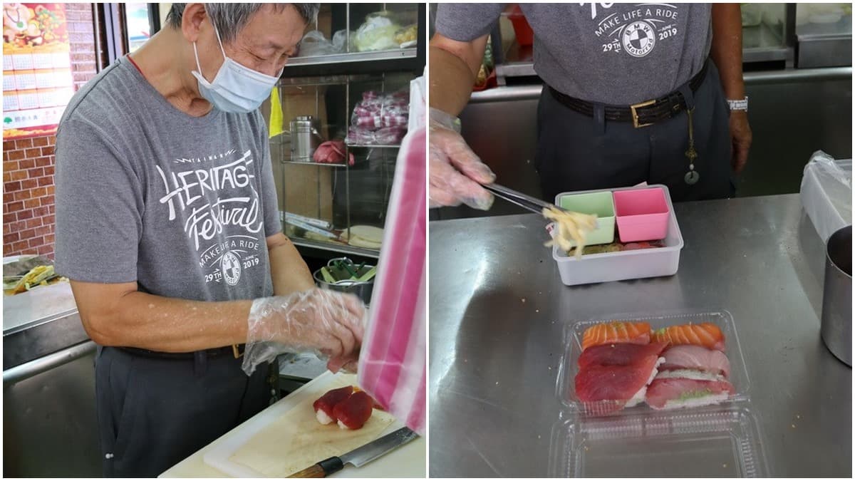 老闆好佛心!台北士林「重量級」握壽司只要45元,綜合花壽司一盒夠5個女生吃 老闆好佛心!台北士林「重量級」握壽司只要45元,綜合花壽司一盒夠5個女生吃