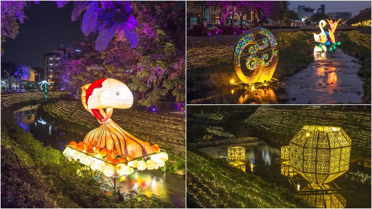 屏東溪畔「繁花綻放」超好拍!2021綵燈節打造20組奇幻花卉點亮萬年溪