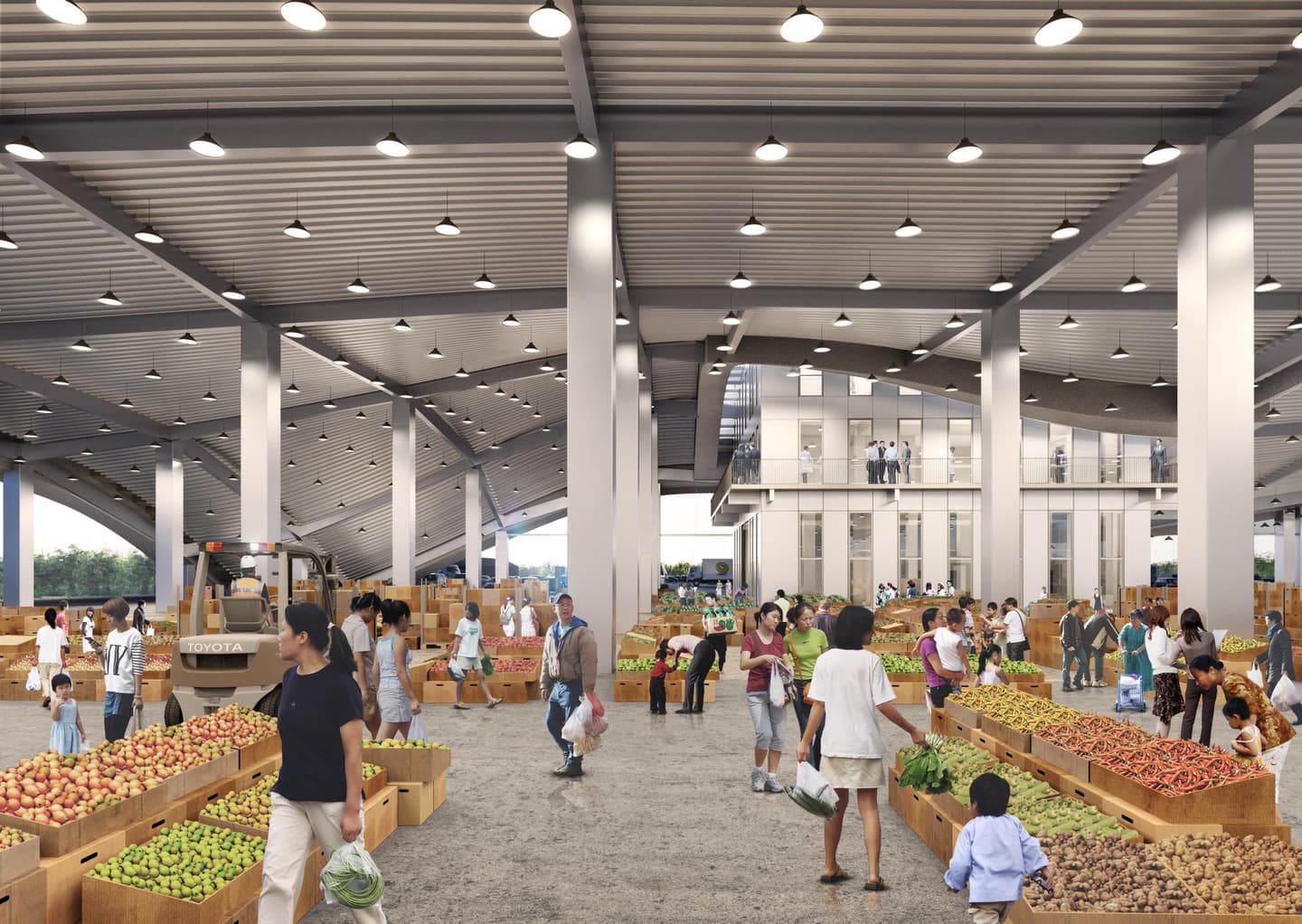 全台首間「梯田式菜市場」!台南「新化果菜市場」9月開,波浪式屋頂種菜、遛小孩 全台首間「梯田式菜市場」!台南「新化果菜市場」9月開,波浪式屋頂種菜、遛小孩
