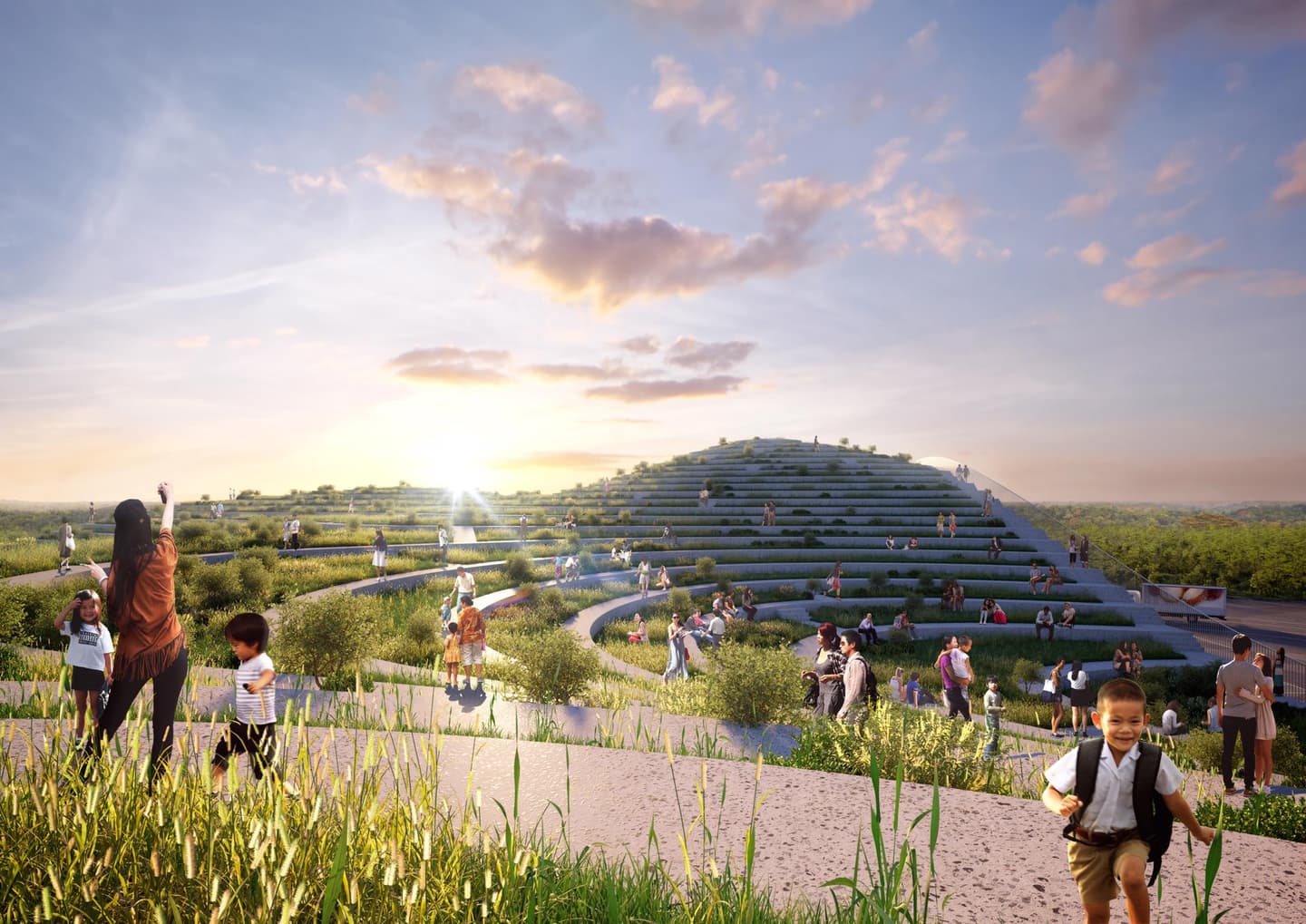 全台首間「梯田式菜市場」!台南「新化果菜市場」9月開,波浪式屋頂種菜、遛小孩 全台首間「梯田式菜市場」!台南「新化果菜市場」9月開,波浪式屋頂種菜、遛小孩