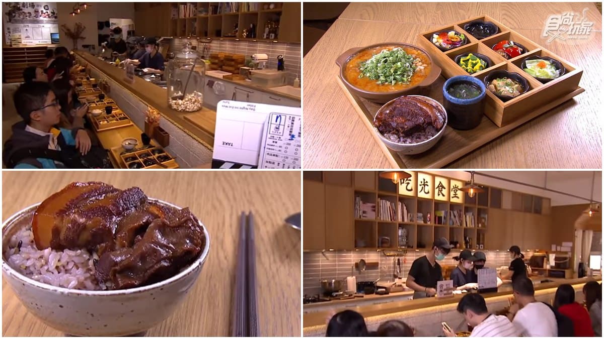 衝電影院吃焢肉飯!台中復古食堂真的有影廳,六宮格套餐必點特色黃燜雞、豆花牛