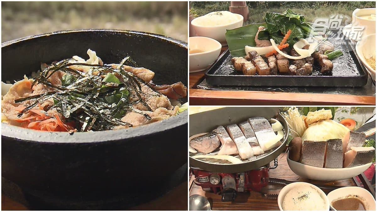 河上餐廳嗑原民風味餐!南瓜牛奶鍋吃得到整尾山鱒魚,山豬肉蘸泰式醬超對味