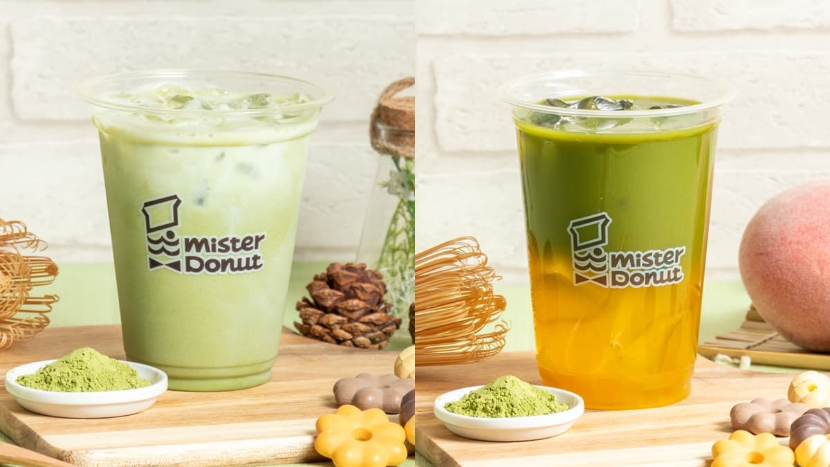 爆濃「抹茶波堤」太欠吃!Mister Donut x 辻利茶舗抹茶季登場,抹茶歐蕾、蜜桃飲沁涼爽口 爆濃「抹茶波堤」太欠吃!Mister Donut x 辻利茶舗抹茶季登場,抹茶歐蕾、蜜桃飲沁涼爽口