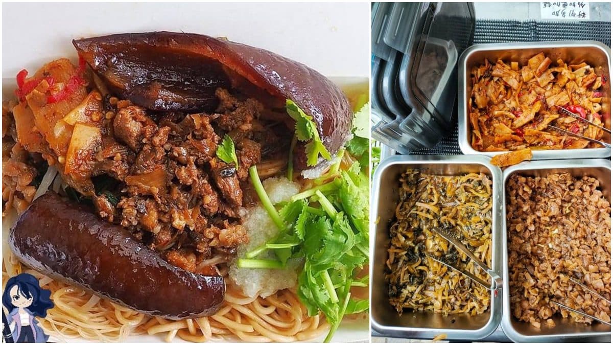 超級古早味炒麵!鋪兩大塊豬皮、淋鹹香肉燥,還加辣筍跟菜脯只要40元