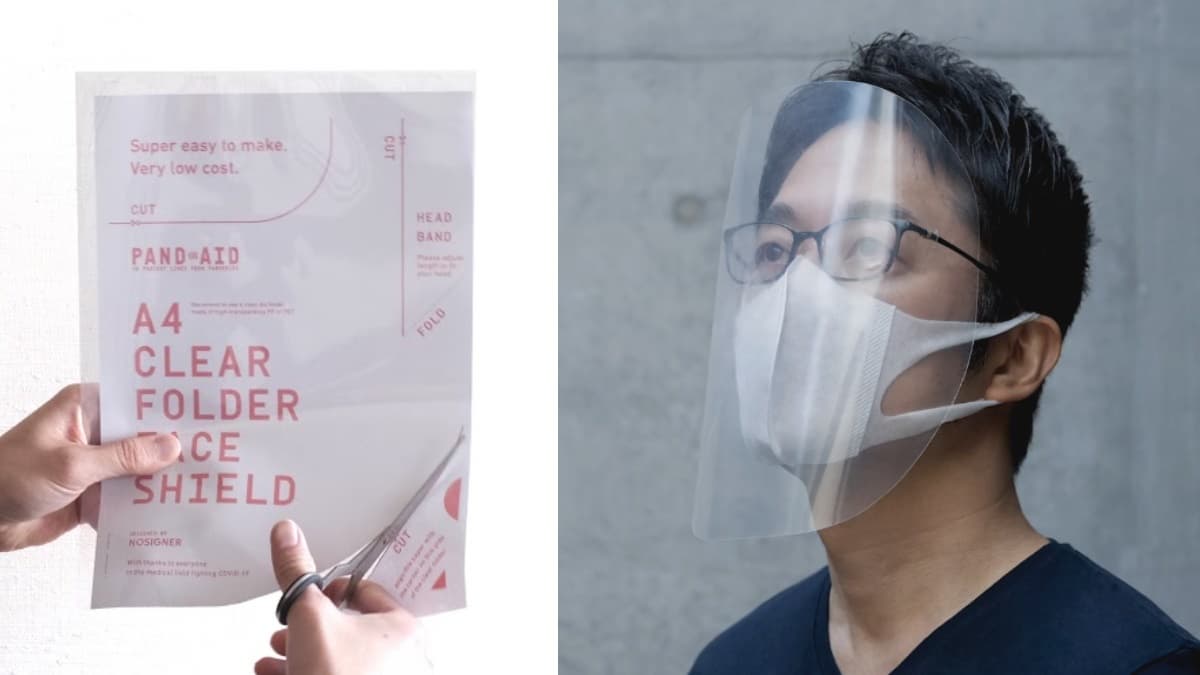 日本超夯「DIY防疫面罩」快try!3步驟、30秒完成超低成本面罩,戴眼鏡也ok