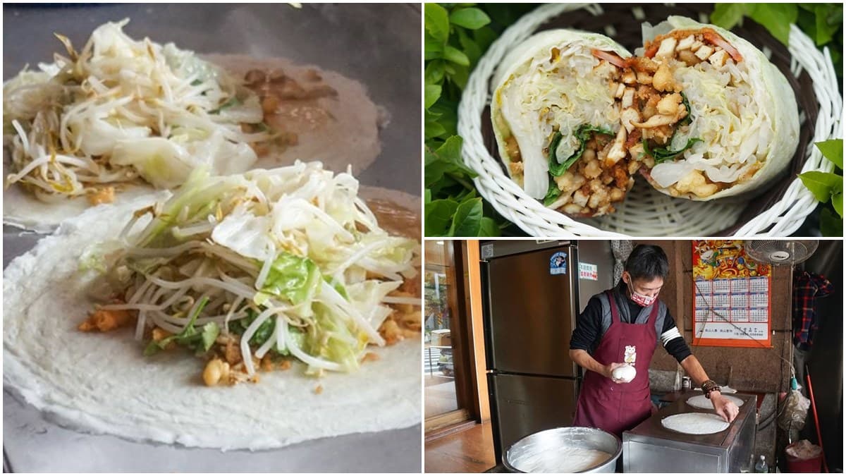 每日新鮮現做!50年手工潤餅皮Q餡多,老饕推薦「芥末+辣醬」口味再升級