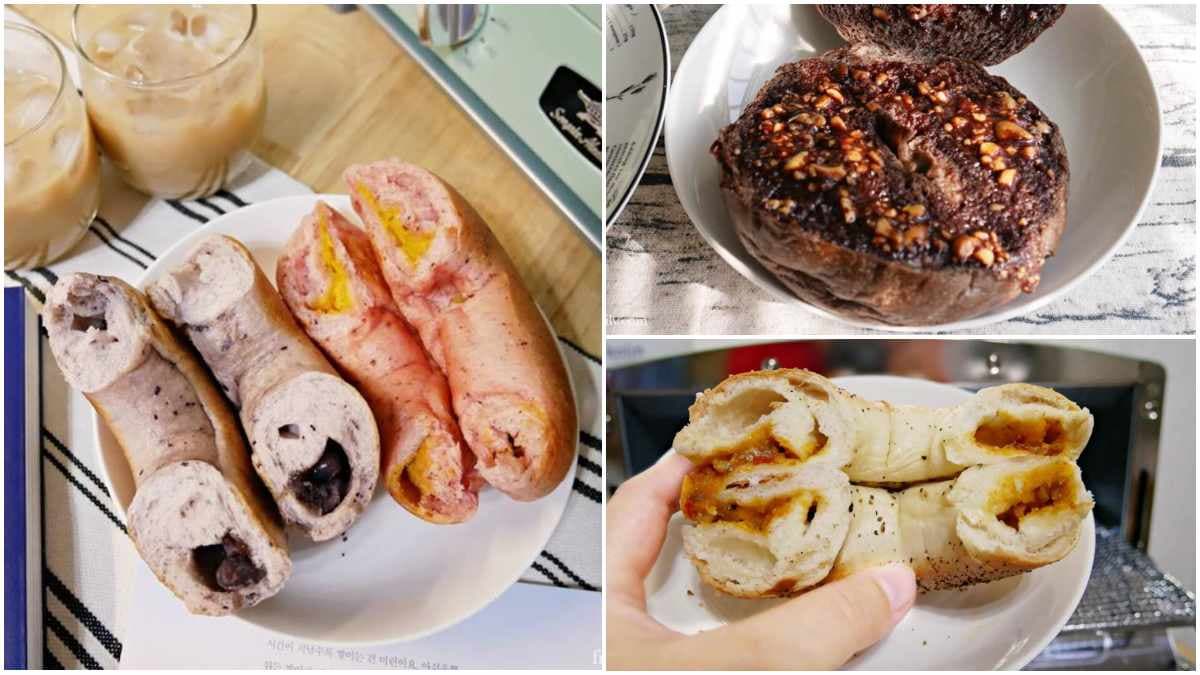 咬一圈都是料!人氣烘焙坊「水嫩貝果」Q彈又滿餡,甜口味先嘗花生脆酷力、北海道牛乳