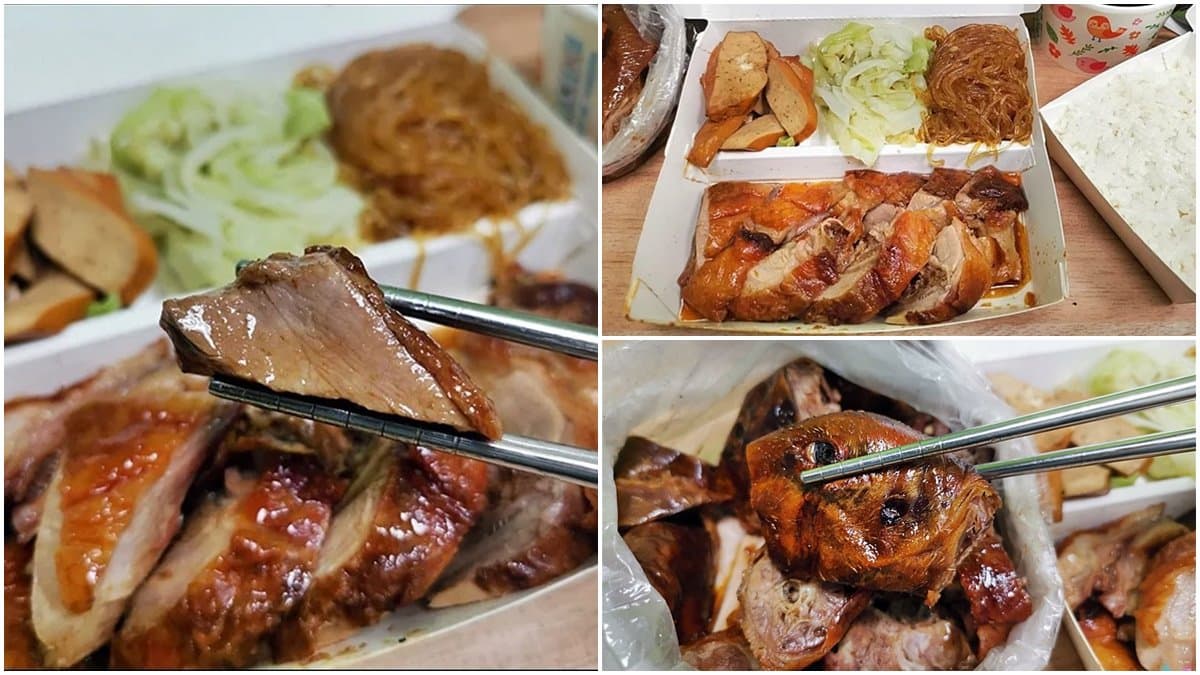 大分量燒臘再+1!網推「烤鴨飯」便當盒一半都放肉,一整隻烤鴨頭只要10元