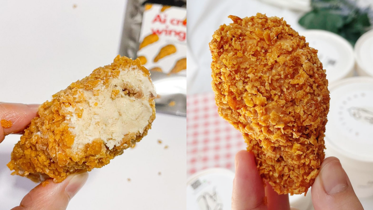 這不是炸雞!泰國「炸雞雪糕」酥脆外皮超擬真,「玉米片+培根楓糖冰淇淋」沁涼爽口