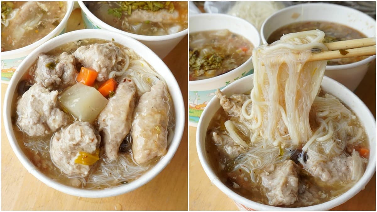 多到直接溢出來!滿料「古早味魯麵」大骨熬製羹湯超鮮美,配大塊肉丸扎實口感更過癮