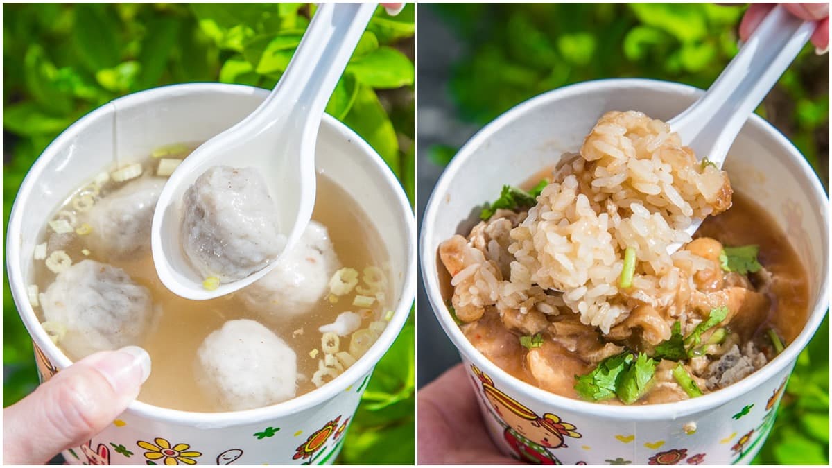 早起才吃得到!古早味油飯加自煮「豆腐泡」醬香十足,必搭鮮甜軟Q魚丸湯