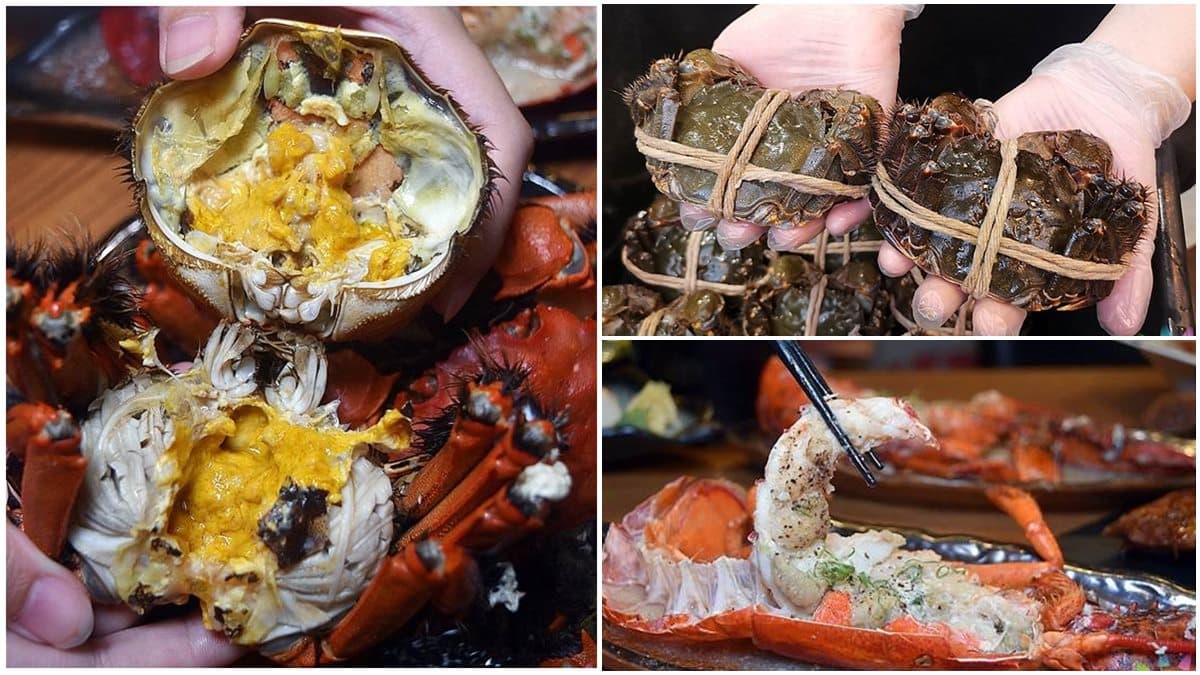 大閘蟹買一送一!台中「浮誇系日料」搶吃滿膏大閘蟹,活體大龍蝦也必點