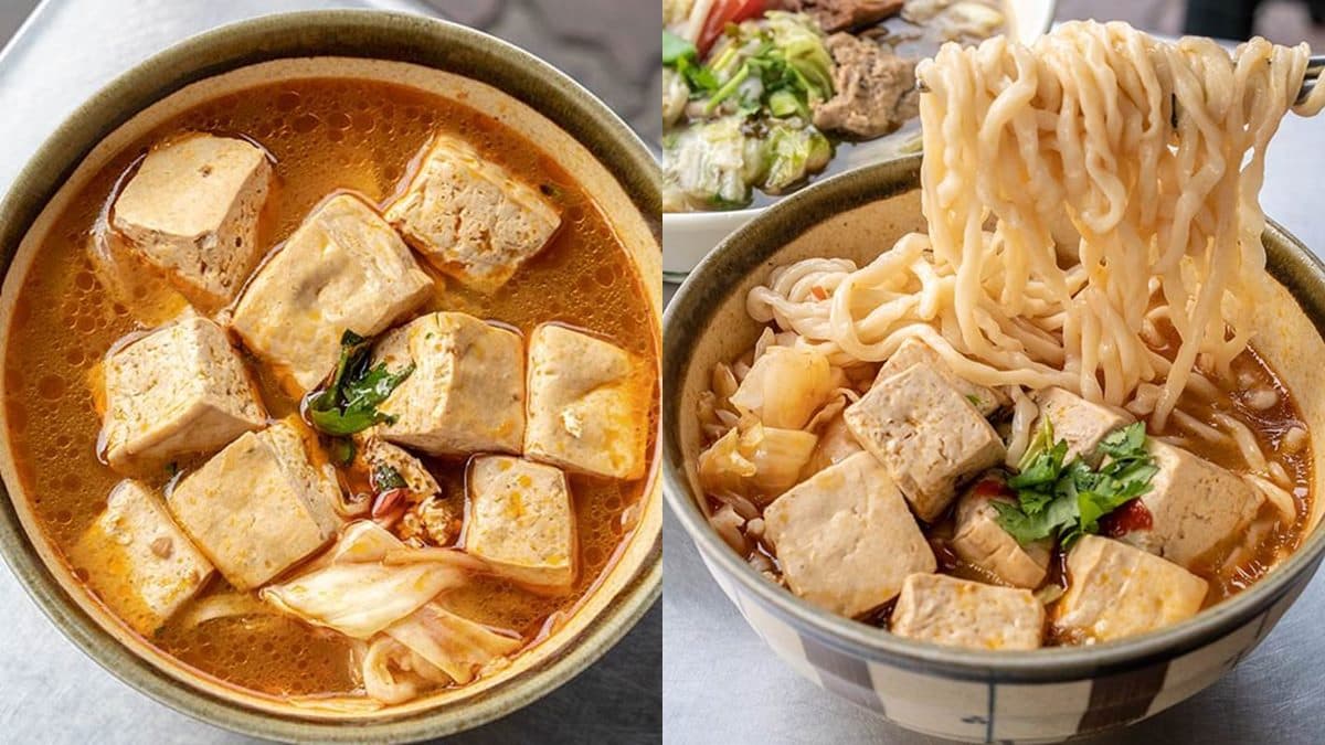 飄香15年!高雄隱藏版素食激推「噴汁臭豆腐蓋麵」.辣豆瓣湯頭鹹甜超唰嘴