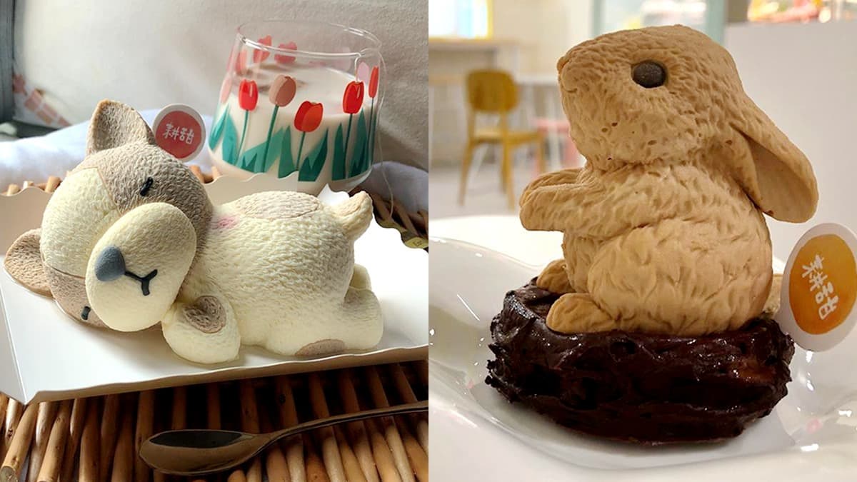 萌狗旺財報到!台中療癒甜點店打卡「動物造型蛋糕」,少女必點兔子慕斯