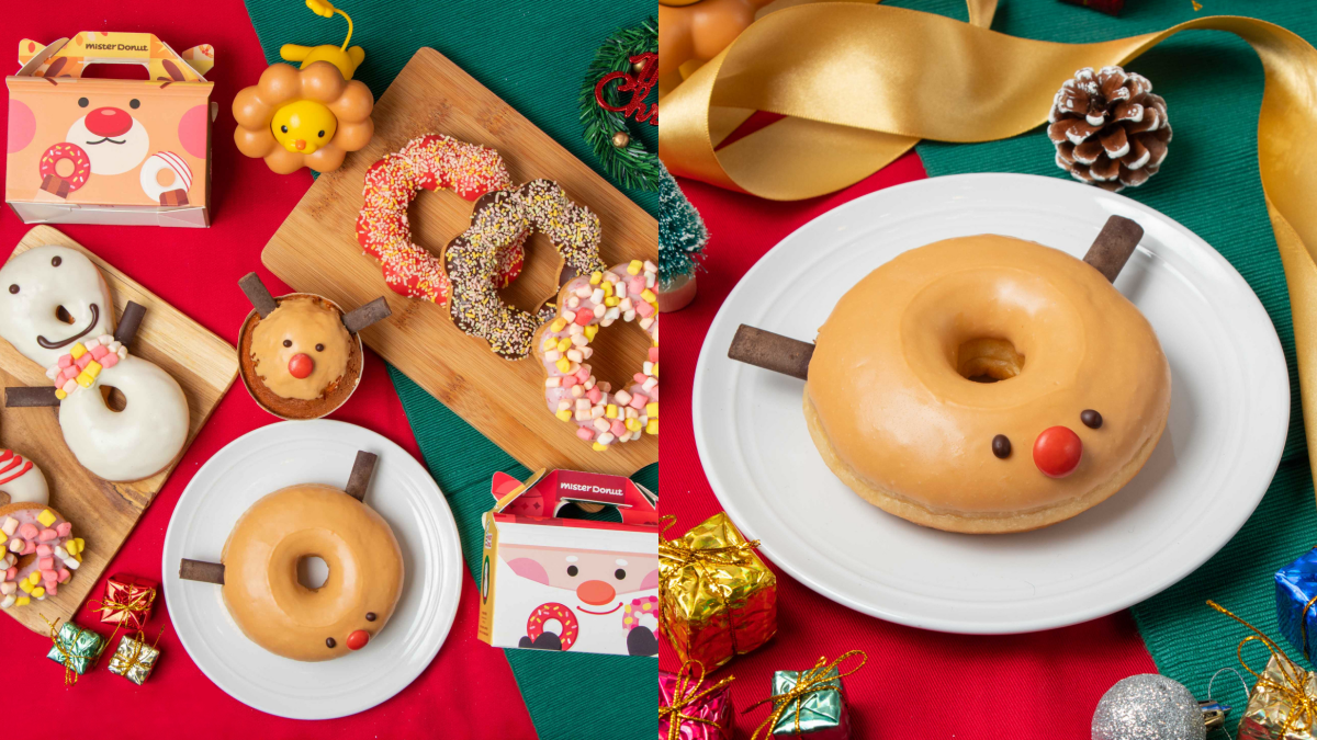 限時5天買六送三!Mister Donut推「麋鹿、雪人甜甜圈」,牛奶糖+巧克力必嘗