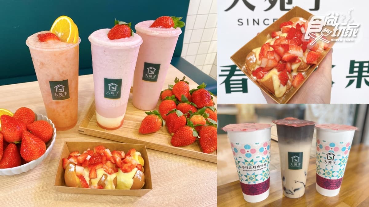 大苑子草莓奶酪飲+超澎派草莓甜品首上市!加碼神仙奶茶「買一送一」快喝