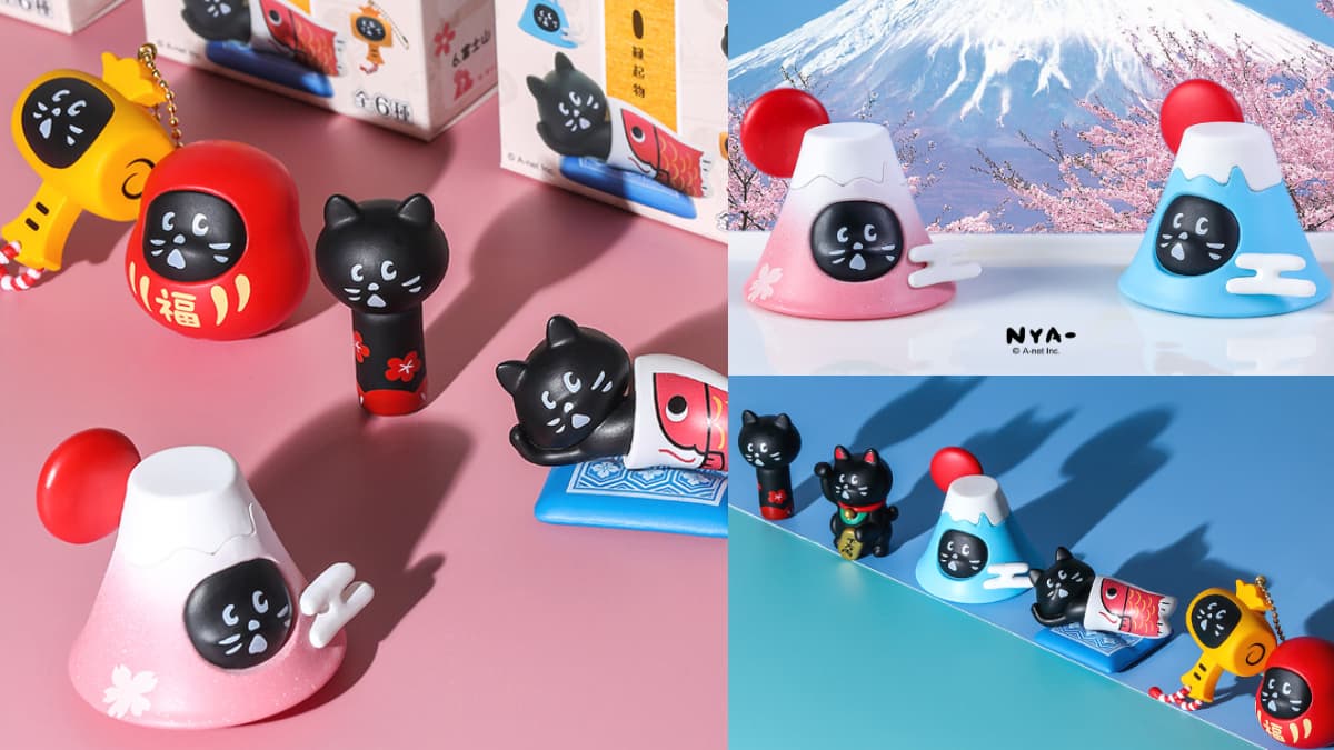 黑貓NYA-富士山超搶手!日本獨家「緣起物公仔」幫開運,木芥子還能當印章