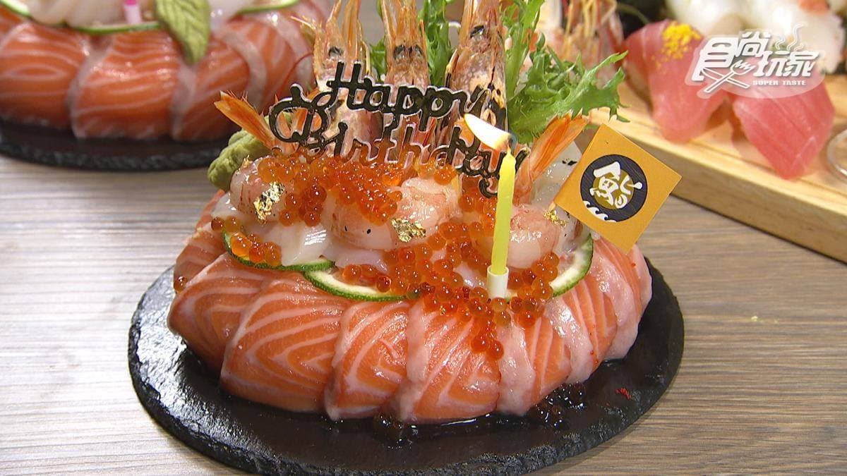 台中人慶生太浮誇!巨無霸「天使紅蝦蛋糕」鋪滿鮭魚卵、干貝,入口即化超鮮甜