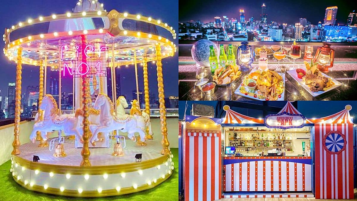 大人系高空遊樂園!搭旋轉木馬吃爆米花、吉拿棒,還有住飯店12款調酒送進房