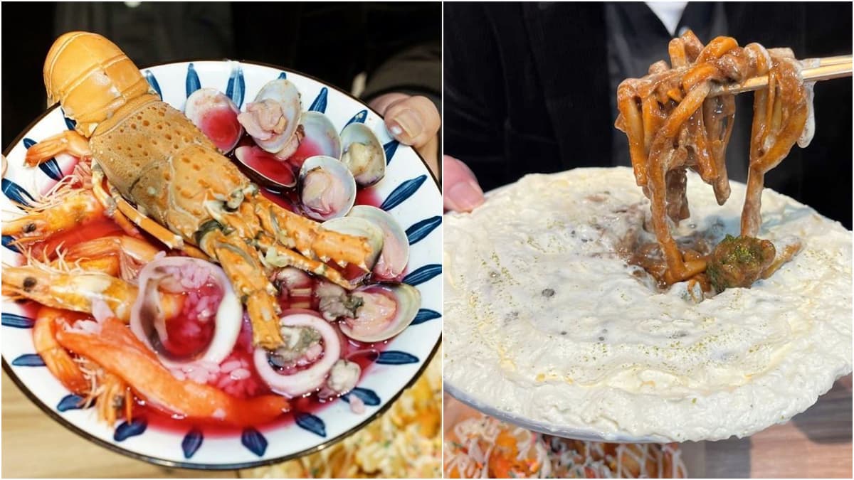 放整隻龍蝦!浮誇海鮮泡飯「火龍果湯頭」竟超唰嘴,還有邪惡「雲朵烏龍麵」