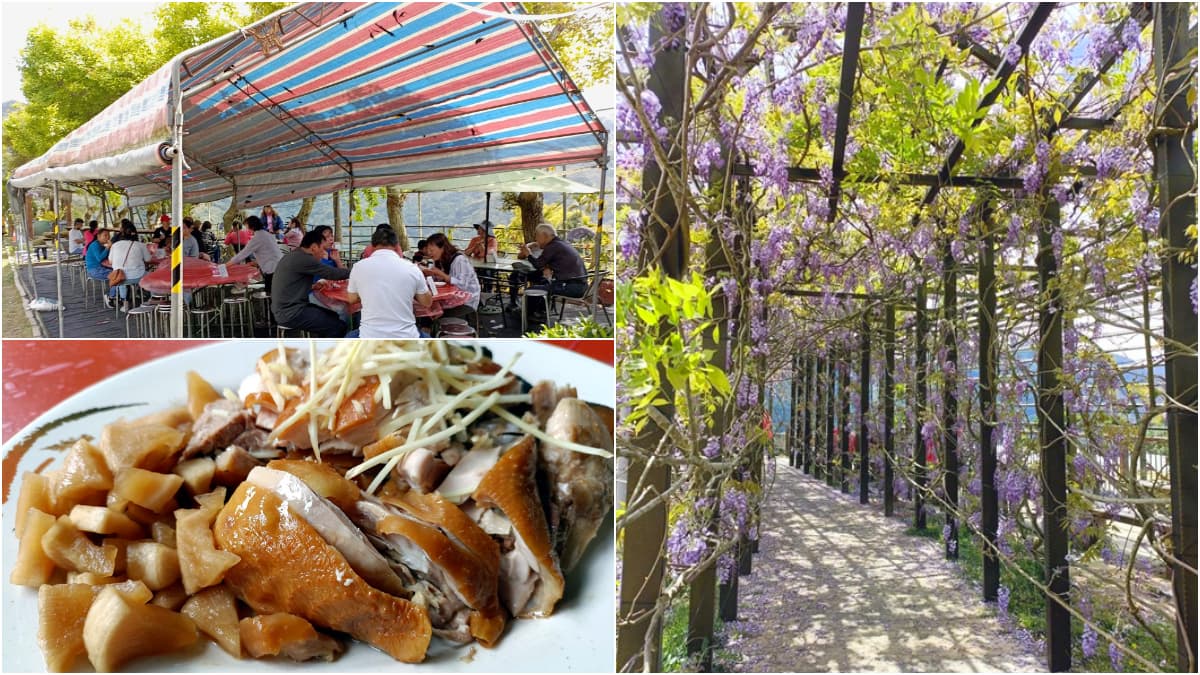 紫藤花棚旁嗑好料!高CP值「無菜單料理」1人只要300元,還能賞超夢幻花海