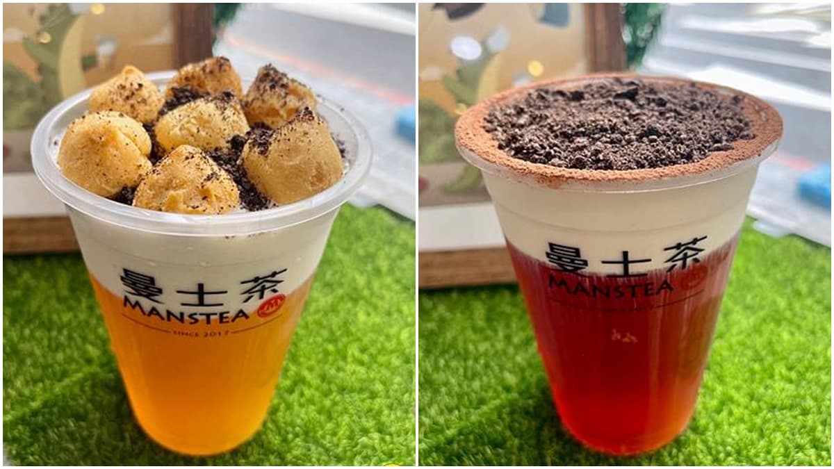 奶蓋控必收!獨門奶蓋茶加滿7顆小泡芙,可可粉+OREO宛如在喝提拉米蘇