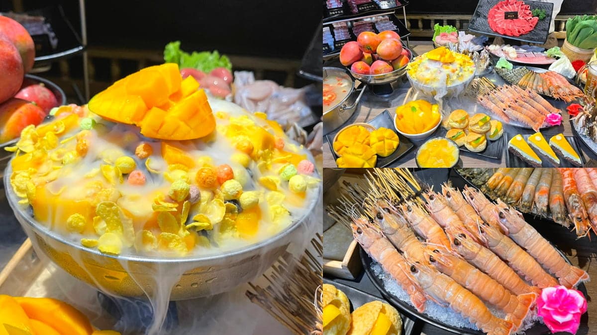芒果控、火鍋控一次滿足!火鍋吃到飽推霸氣「芒果冰火鍋」,限定金剛蝦必嗑