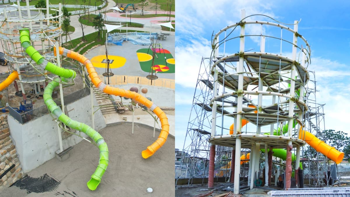 「全台最高戶外溜滑梯」在這!「馬卡龍公園」7月將完工,帶孩子免費玩到爽