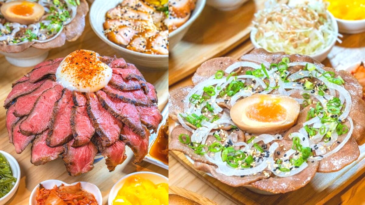 肉控暴動!「爆量系丼飯」安格斯牛、牛舌多到滿出來,還有免費國寶茶喝到飽