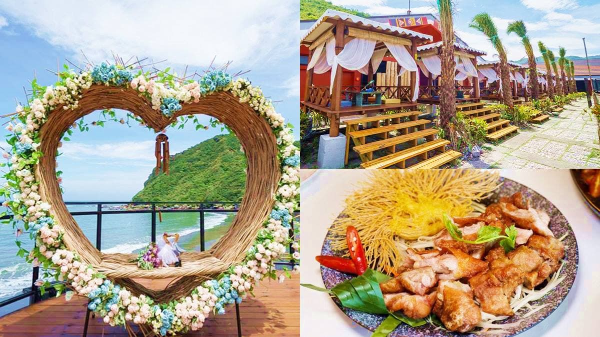 花蓮海景第一排!海水浴場化身峇里島餐廳,打卡必拍發呆亭、夢幻花圈