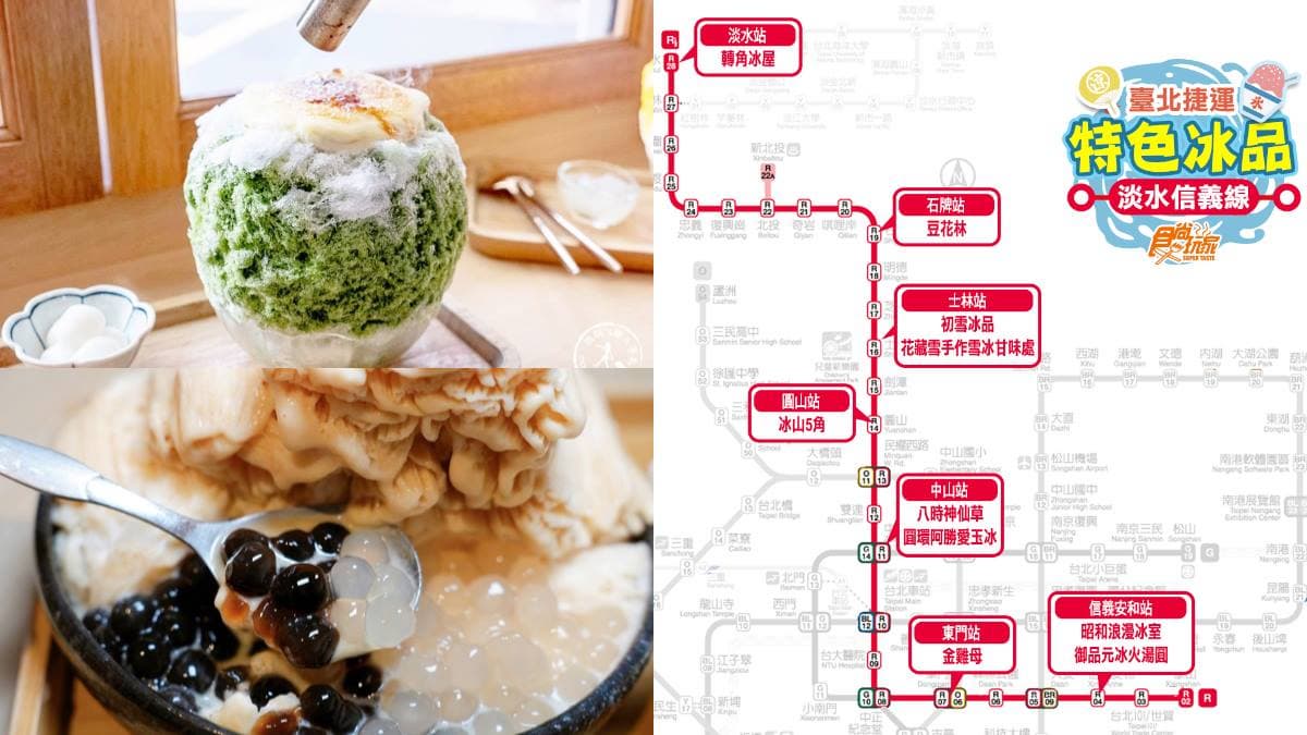 搭捷運吃冰去!淡水信義線10家冰店:破千則好評、50元雙色冰、整塊仙草冰磚