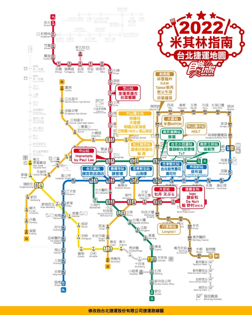 搭捷運摘星了!《2022米其林指南》最強捷運地圖,北中高3城市一次收好 搭捷運摘星了!《2022米其林指南》最強捷運地圖,北中高3城市一次收好